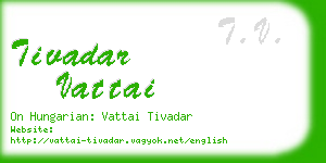 tivadar vattai business card